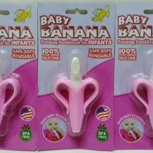 Baby Banana Teething Toothbrush Pink